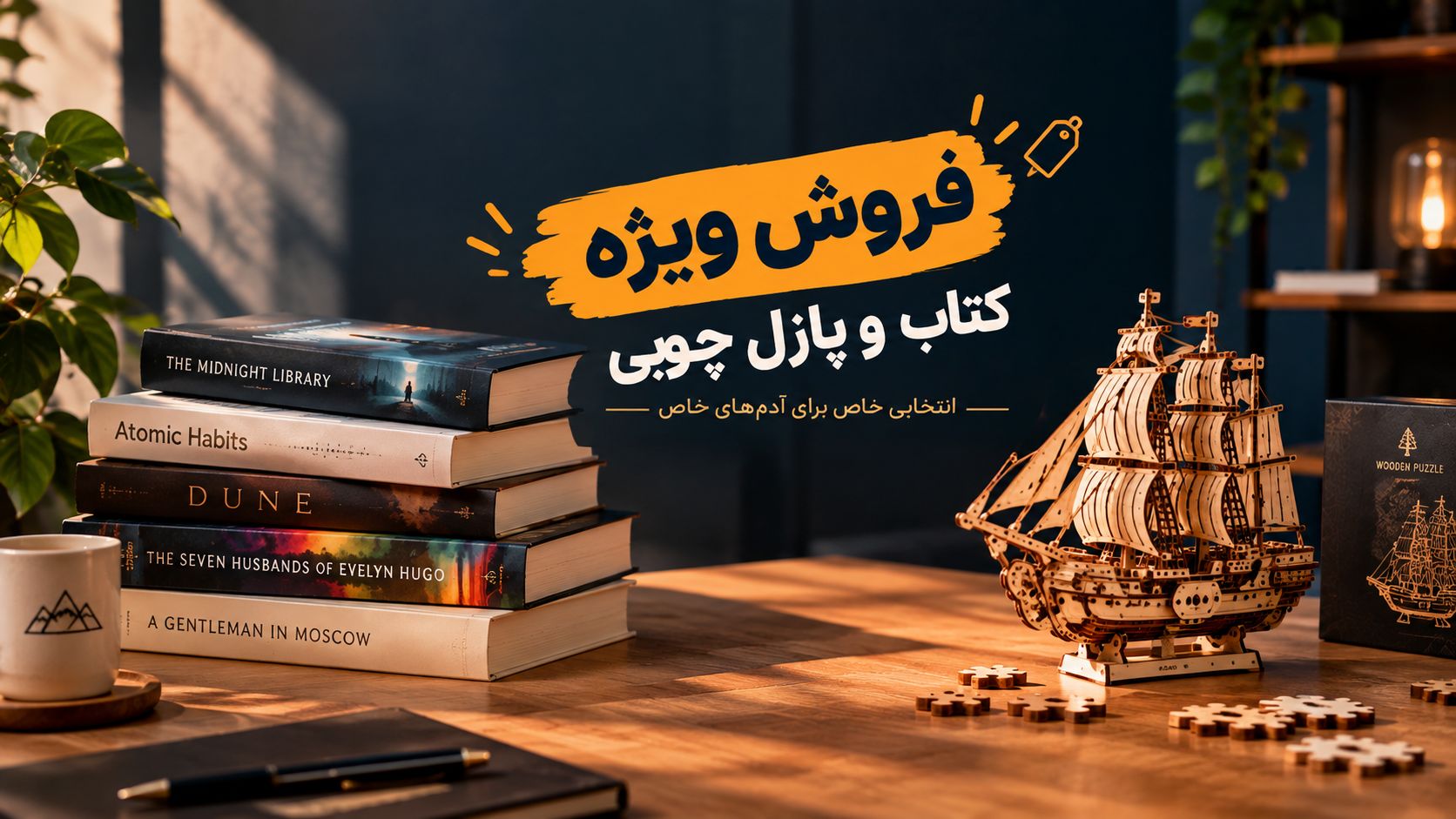 فروش ویژه تابان سیتی؛ کتاب و پازل چوبی با پیشنهادهای ویژه!
