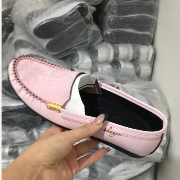 کفش کالج زنانه صورتی بدون سگک